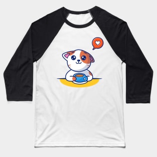 Cat and coffee Baseball T-Shirt